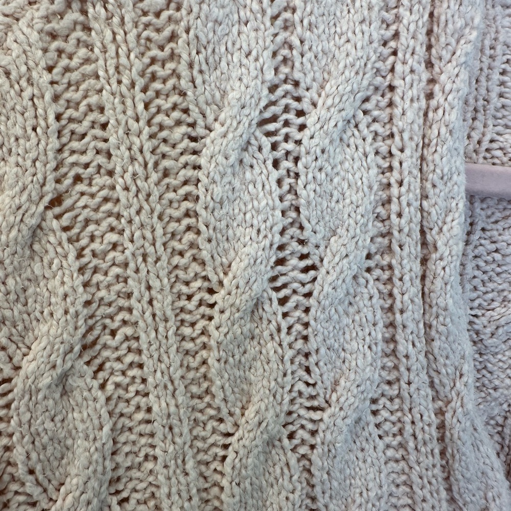 Soft Cable Knit V-Neck Sweater - Light Pink - Picture 5 of 7